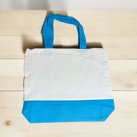 Large Canvas Tote Bag with Cute Cartoon Girl Art | Hand Pressed | 17”x14” | New - Picture 4 of 4